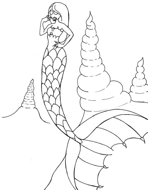 evil mermaid drawings  coloring pages