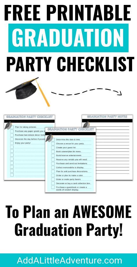 printable graduation party checklist   graduation party