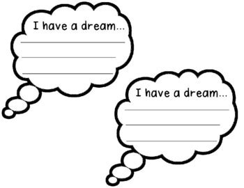 mlk day    dream cloud template  bulletin board tpt