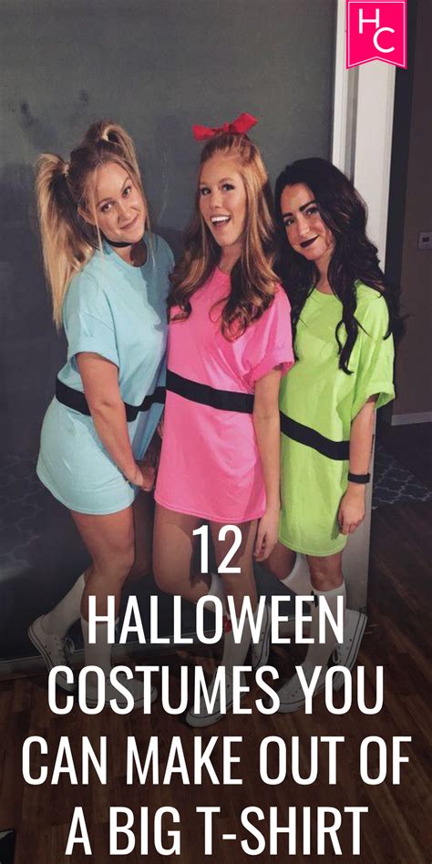 12 halloween costumes you can make out of a big t shirt fantasias