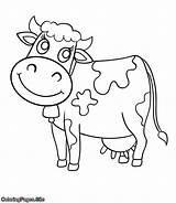 Koe Vaca Kuh Coloringpages Cows Kleurplaten sketch template
