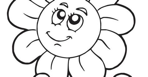 printable smiling flower coloring page  kids didi coloring page