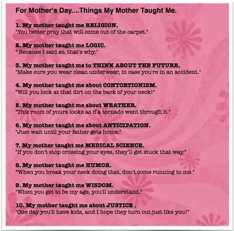 things my mom taught me mother teach teaching sayings