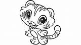 Tiger Coloring Learning Printable Friends Cat Pages Baby Animal Printables sketch template