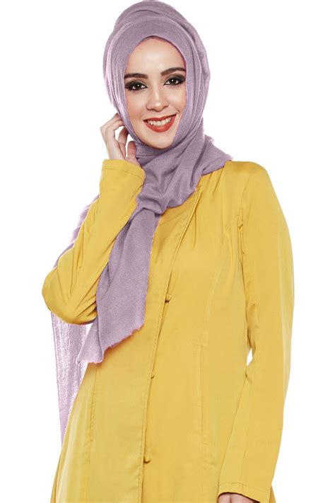 lilac pashmina hijab handmade head scarf