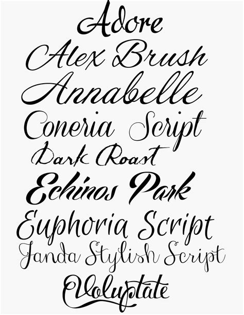 cursive script font