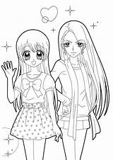 Coloring Anime Pages Girl Cute Girls Two Manga Printable Teenagers Pdf Farm Color Very Getcolorings Easy Chibi Print Getdrawings Colorings sketch template
