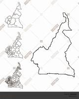 Cameroon Map sketch template