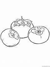 Persimmon Fruits Coloring4free 2021 Coloring Pages Food Printable Related sketch template