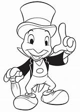 Coloring Pages Pinocchio Disney Characters Cricket Jiminy Geppetto Dibujos Personajes Character Printable Drawings Para Da Colorear Print Coloriage Christmas Résultats sketch template