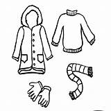 Coloring Clothes Winter Pages Colouring Preschool Drawing Kindergarten Boots Coat Kids Worksheets Mittens Activities Clipart Crafts Toddler Visit Hat Getdrawings sketch template