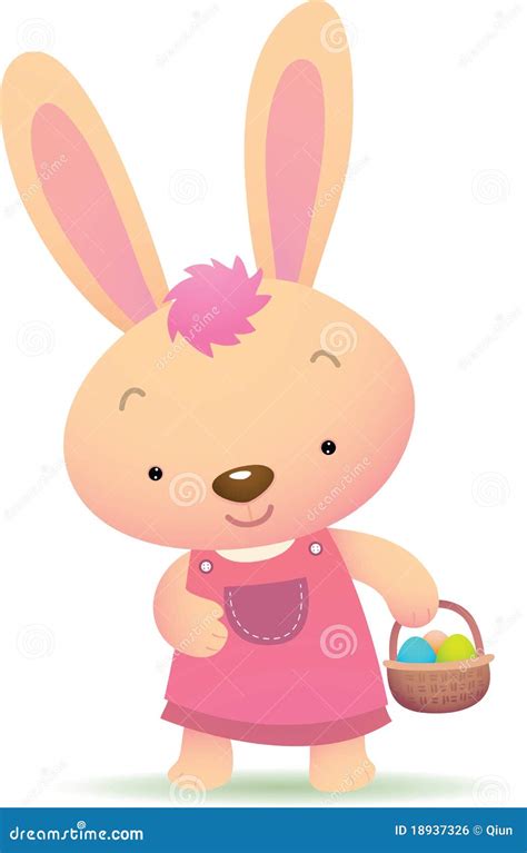 cute pink easter bunny royalty  stock image image