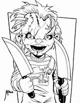 Chucky Coloring Pages Drawings Sheets Cartoon Drawing Scary Tiffany Bride Colouring Character Tattoos Cool Halloween Deviantart Skull Inked Print Tattoo sketch template