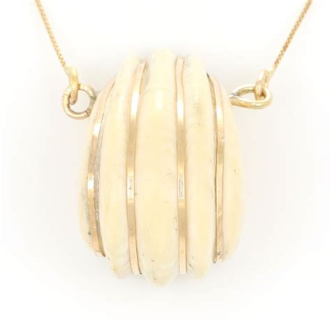 reserve price kt yellow gold necklace  pendant catawiki
