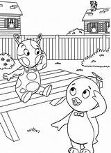 Backyardigans Coloring Pablo Uniqua Meet Happy sketch template