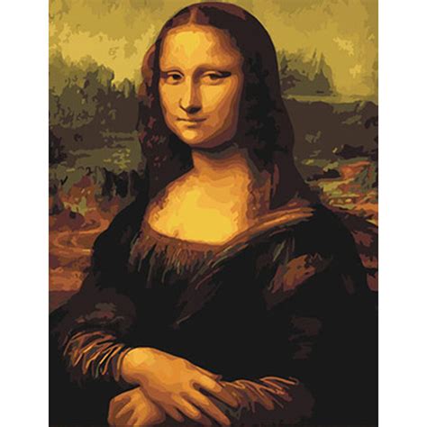 Bez Ramki Mona Lisa Diy Malowanie Przez Numery Rysunek Malarstwo