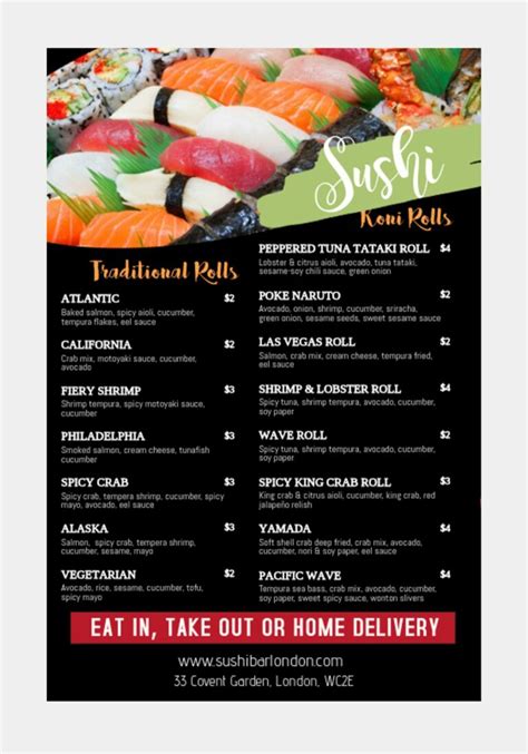 sushi restaurant menu examples waitronmenu blog