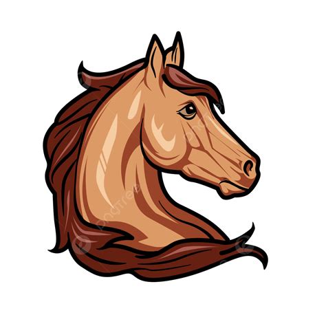 horse head cartoon sticker horse head sticker png  vector