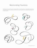 Flourishing Flourishes Calligraphy Incorporating Workbook Simple Jarrin Cheng Copperplate sketch template