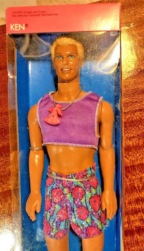 Vintage Glitter Beach Ken Lgbtq Barbie Purple Crop Top New Gay Interest