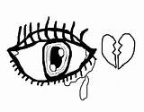 Coloring Pages Eyes Sad Crying Eye Anime Printable Print Getcolorings Eyeball Getdrawings Color Utilising Button Colorings sketch template