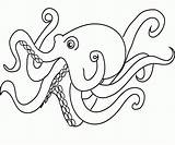 Octopus Coloring Pieuvre Gurita Tintenfisch Oktopus Dibujos Mewarnai Pulpo Coloring4free Pulpos Ausmalbild Kostenlos Iluminar Orque Bonikids Mainan Preschoolers Orques Squid sketch template