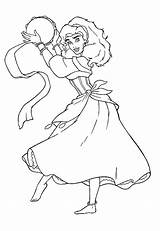 Esmeralda Disney Coloring Pages Dame Notre Hunchback Walt Tambourine Kids Princess Plays Characters Colouring Para Colorear Print Fun Gif Book sketch template