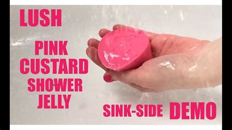 Lush Sink Side Demo New Pink Custard Shower Jelly