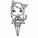 Template Chibi Drawing Girl Anime Kawaii Templates Instagram Drawings Outlines Coloring Getdrawings sketch template