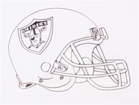 draw las vegas raiders football helmet nfl