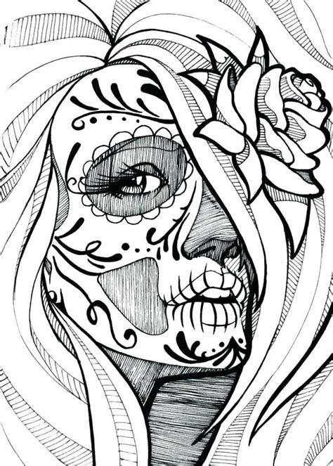 skull coloring pages  teenagers coloring pages