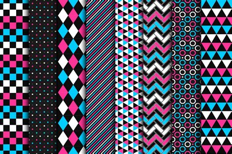 geometric seamless color patterns graphic patterns creative market