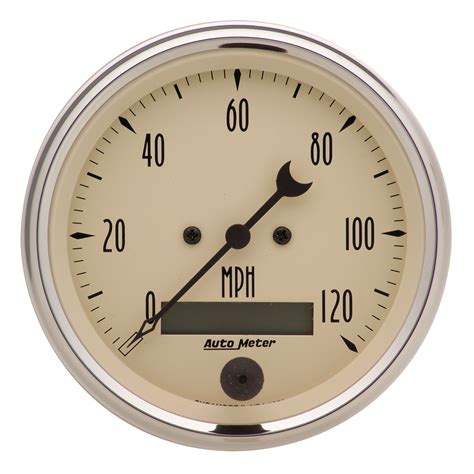 auto meter    speedometer   mph antique beige thmotorsports