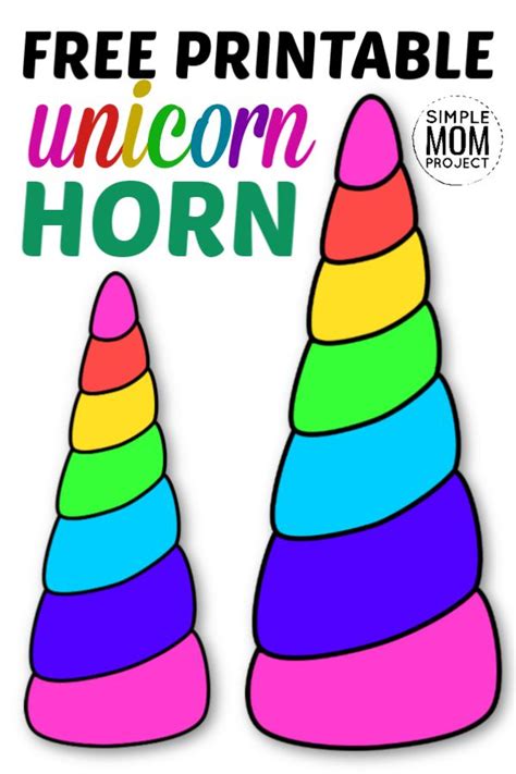 printable unicorn horn templates simple mom project