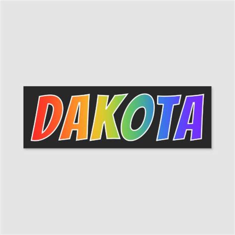 dakota fun rainbow coloring  tag zazzlecom