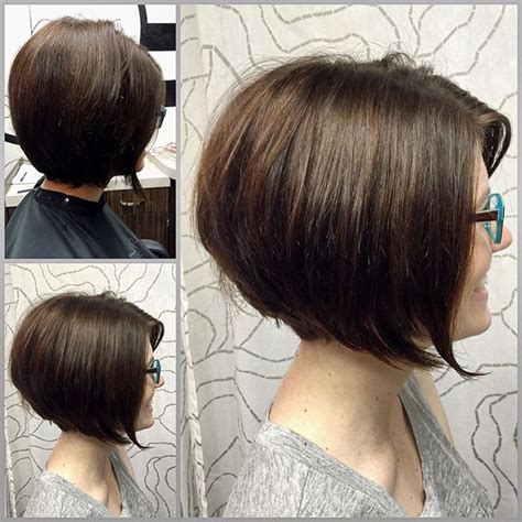 Short Graduated Bob Hairstyle With Glasses Hairstyles Weekly