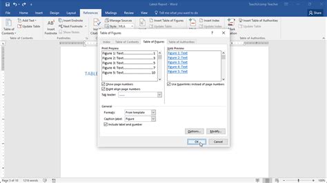 insert a table of figures in word teachucomp inc