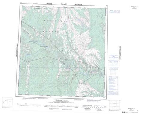 printable topographic map  virginia falls  nt