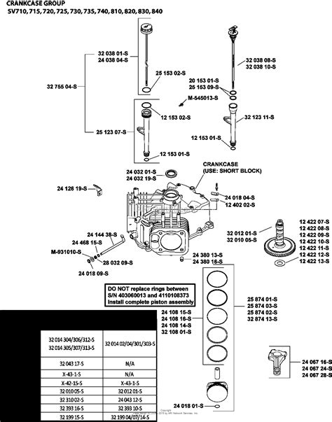 kohler sv  searshusqvarna  hp  kw parts diagram  crankcase group