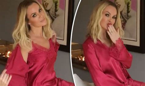 amanda holden gives husband chris sexy birthday treat in racy red