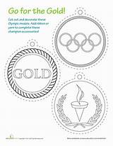 Olympic Printable Medals Olympics Kids Craft Worksheets Medal Education Sports Worksheet Coloring Summer Games Special Mini Olympiques Médailles Gold Template sketch template