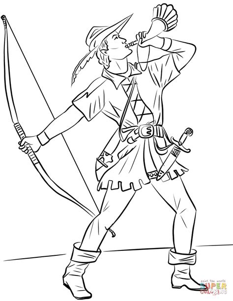 robin hood coloring page  printable coloring pages