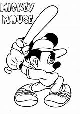 Mickey Mouse Coloring Pages Printable Disney Birthday Baseball Color Print Toodles Kids Happy Minnie Clubhouse Ball Playing Play Sheets Popular sketch template