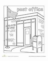 Office Post Coloring Pages Education Preschool Postal Worksheets Town Paint Worksheet Kids Play Visit Activities Crafts Read Community Building Choose sketch template