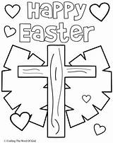 Easter Coloring Pages Happy Church Printable Religious Christian Cross Color Kids Preschool Sunday God School Resurrection Tomb Craftingthewordofgod Empty Print sketch template