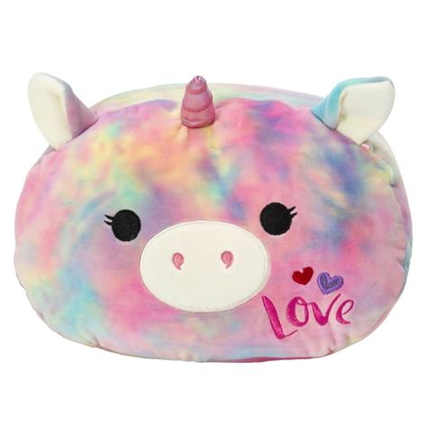 squishmallow  stackable rainbow tie dye unicorn super soft plush