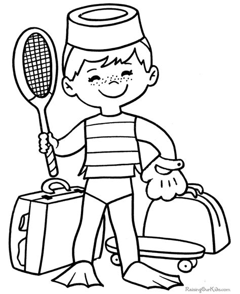 sports coloring page  print