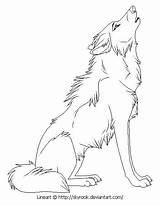 Howling Wolf Coloring Pages Moon Getcolorings sketch template