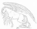 Pegasus Lineart Deviantart Mythical sketch template