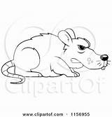 Rat Clipart Mean Cartoon Thoman Cory Vector Outlined Coloring Royalty 2021 sketch template
